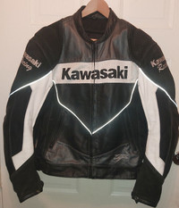 Kawasaki Racing ZX full leather armored coat