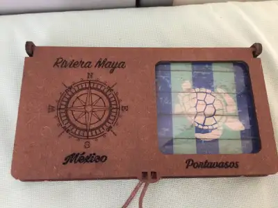 Mexico Art Souvenir 4-Coaster Set - NEW, View more