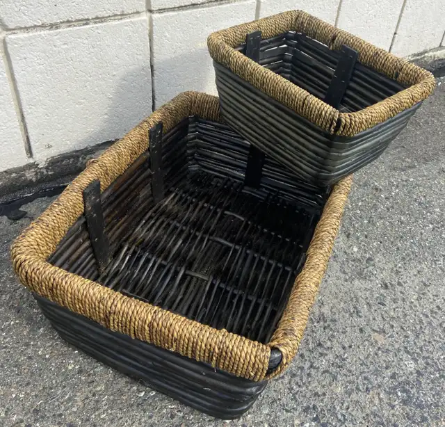Wicker baskets for storage in Storage & Organization in Cowichan Valley / Duncan - Image 2