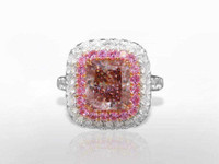 3ct brown pink diamond ring