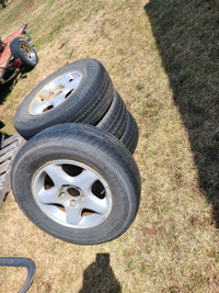 Aluminum alloy rims with old tires