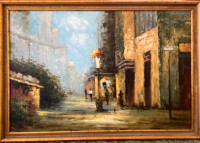 PRICE DROP! Stunning Large Bombay & Co. Oil Painting on Canvas