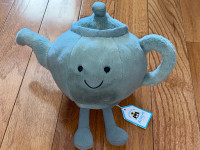 Jellycat London Amusable Teapot 12”Grey Plush Toy Stuffed Animal