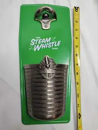 Steam whistle beer cap holder $25
