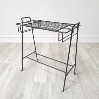 VINTAGE MCM IRON WIRE MESH 2-TIER SIDE TABLE