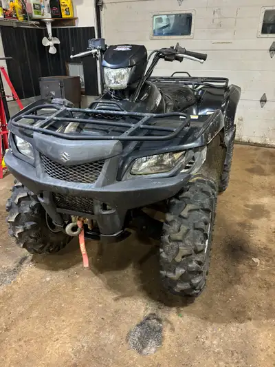 2014 king quad 750. Bike has 9800 kms but the motor was rebuilt at 8800kms with all the receipts to...