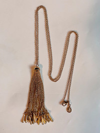 Brooks Brothers Tassel Necklace w/Rhinestones