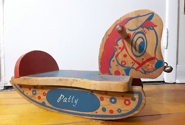 Vintage Small 1950s Wooden Rocking Horse in Arts & Collectibles in Ottawa - Image 4