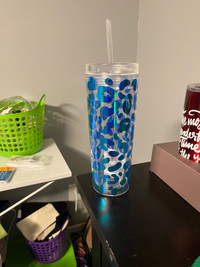 Cricut made cups with straws 