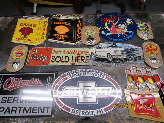My Personal Collection of over 1700 metal signs in Motorcycle Parts & Accessories in Strathcona County - Image 4