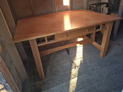 5 Foot Double Sided Desk or Kitchen Table Solid Wood, View more