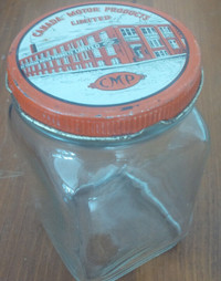 Vintage Jar w/Lid: Canada-Motor Products Limited, CMP