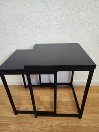 2 Black Nesting Side Tables