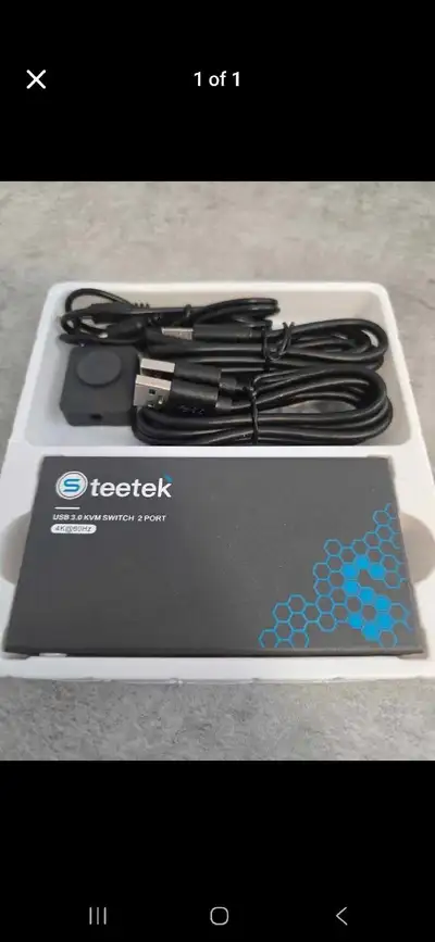 STEETEK USB 3.0 KVM Switch 2 port, View more