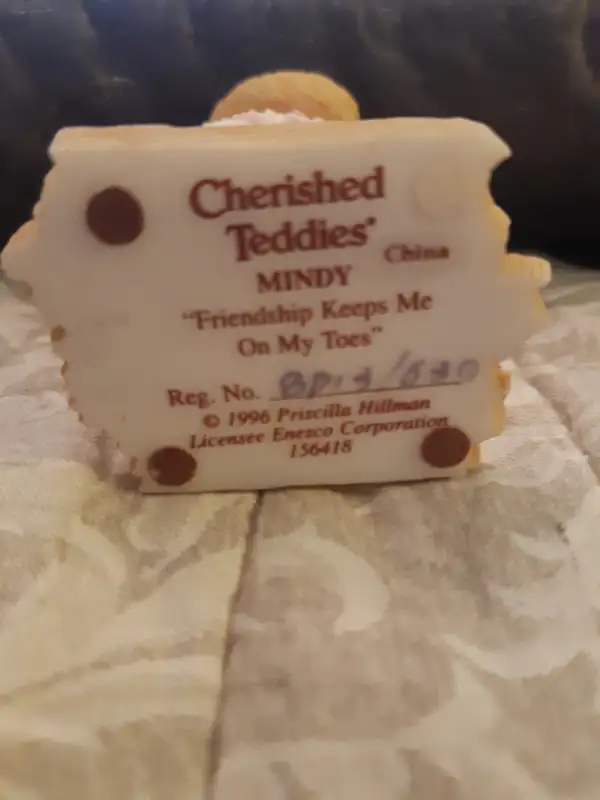 Cherished Teddies MINDY Ballerina Collectable in Arts & Collectibles in City of Toronto - Image 5