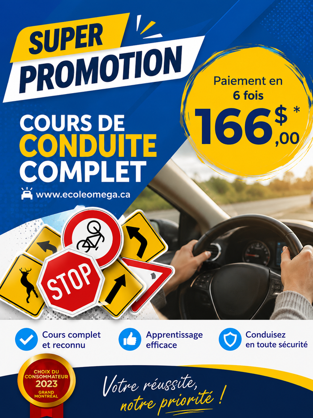 Complete Driving Course (166$ + tax) *ONLINE*