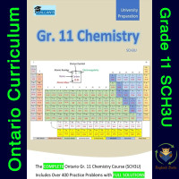Ontario Chemistry 11 SCH3U with detailed Solutions GTA Delivery