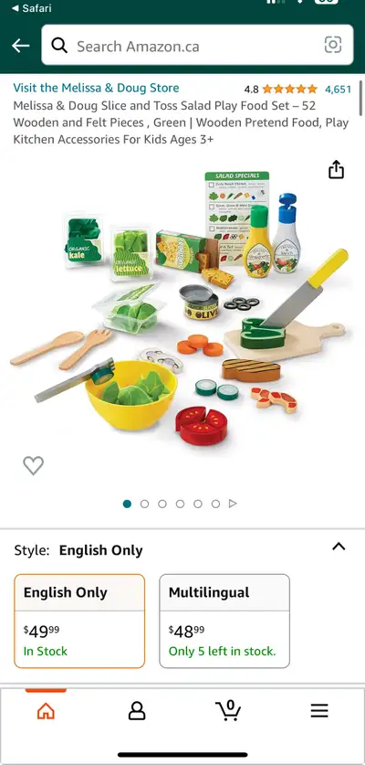 Brand new Melissa & Doug Salad set, View more