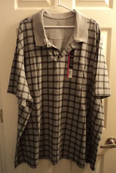 GEORGE GREY & BLACK MEN SHORT SLEEVE SHIRT SIZE 5XL, View more