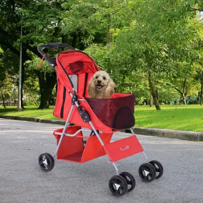 4 wheels Pet Stroller Foldable Carrier for Cat, View more