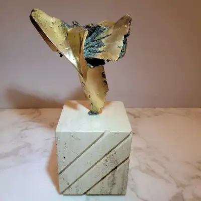 Andrew Posa brutalist bronze sculpture, View more