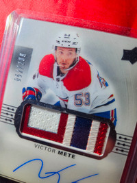 Victor Mete Montreal Canadiens Rookie Auto Patch Card 52/299