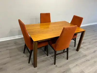 Structube wood table and chairs, View more