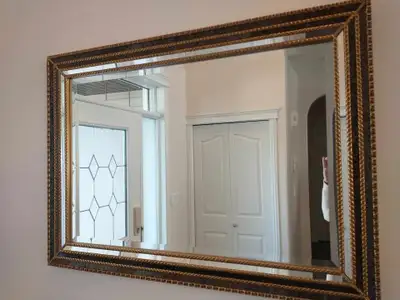Beautiful Large Gold framed mirror 42 1/2 x 30 1/2”. Like new., View more