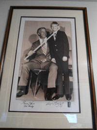 Wayne Gretzky meets Gordie Howe auto'd