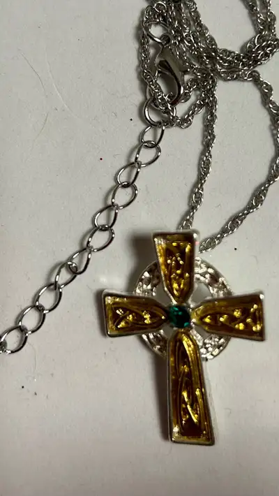 Crosses and Laces $10 Each Celtic Necklace $10 Black and silver tone cross $10 Black with stripes $1...