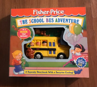 Vintage Fisher Price Squeaky Book School Bus Adventure