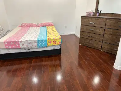 Basement for Rent for Single working Female or Male. One big room with private bathroom Microwave an...