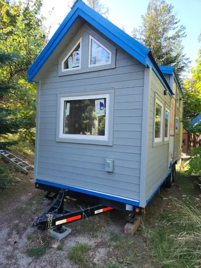 Architecturally designed "Blue Sapphire" tiny home for sale. 24 feet long. 8 foot 6 inches wide. Thi...