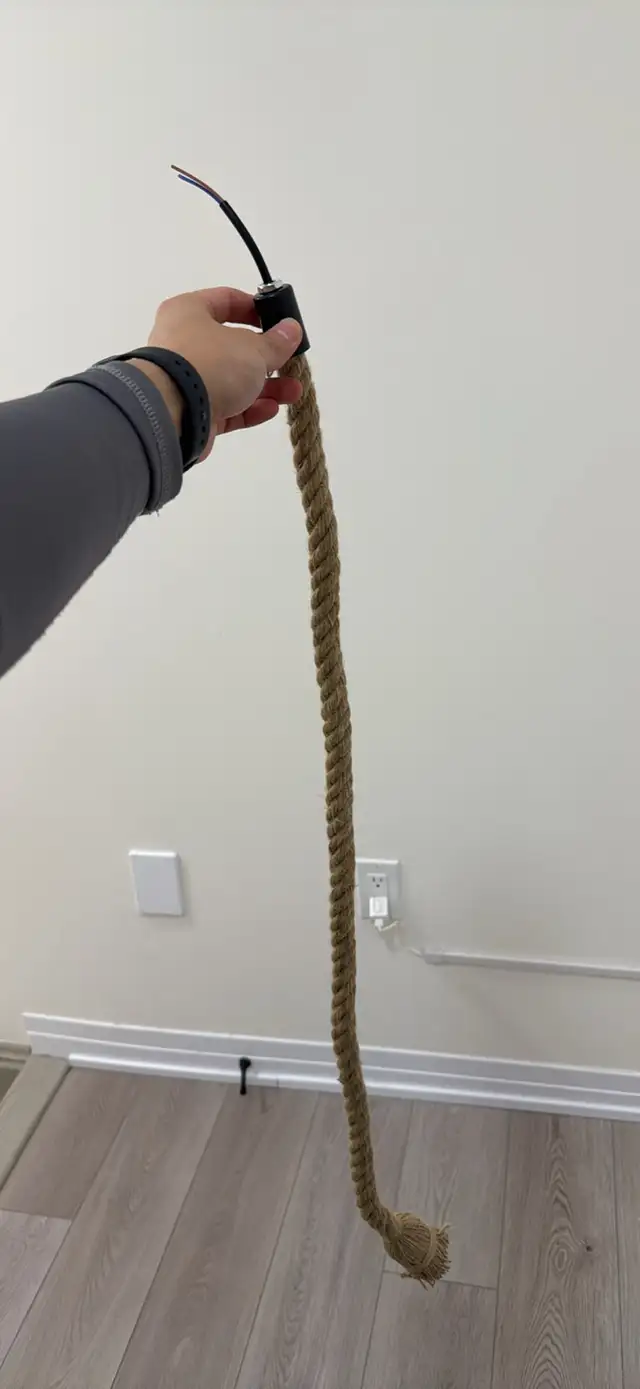 New in box! Set of 3 Rustic Vintage Hemp 36” Rope Pendant Lights in Indoor Lighting & Fans in Mississauga / Peel Region - Image 5