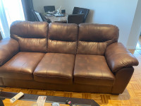 Semi leather couch