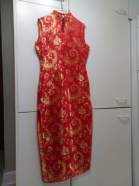 Red Chinese Cheongsam (Qipao) Dress