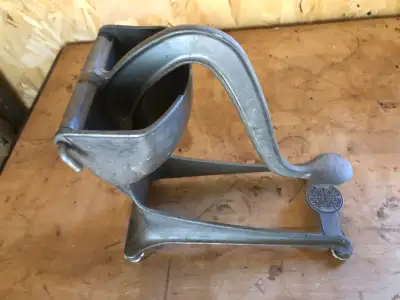 Antique Juicer & roll top desk shutter., View more