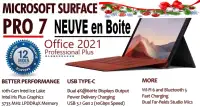Surface PRO 7 NEW / SSD + 2ieme Disc \ Microsoft Office PRO +