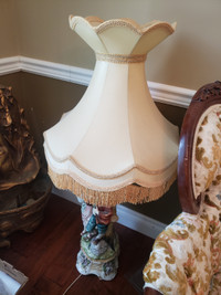 Vintage Victorian Porcelain Lamp