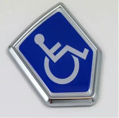 Disabled Person Car Sticker. Disabled Person Design 3D Car Decal, View more