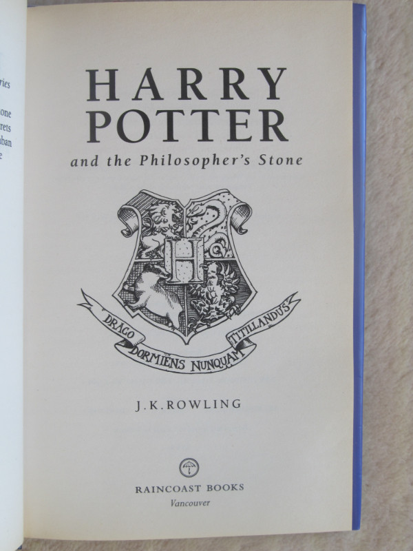 HARRY POTTER AND THE PHILOSOPHER’S STONE – 2000 HC WDJ in Children & Young Adult in City of Halifax - Image 2