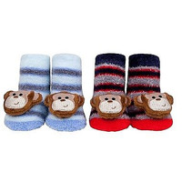 Brand New Waddle Monkey Rattle Socks (2 pairs in gift box)