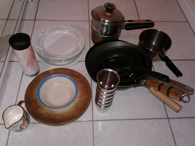 Stainless steel cup set, kitchen cookware, plates: $2 - $10 each, View more