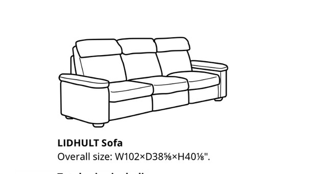 Lidhult Ikea sofa Blue in Couches & Futons in City of Toronto - Image 4
