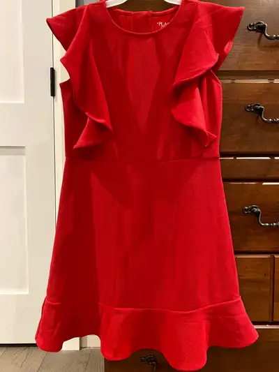 Red party dress, View more