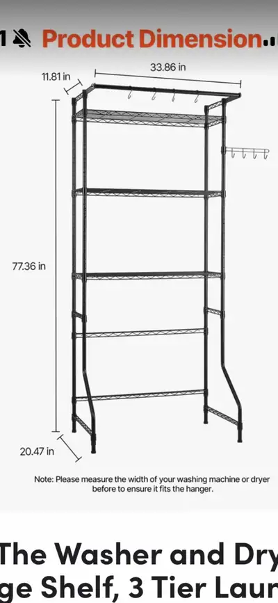 Shelves for above dryer, View more