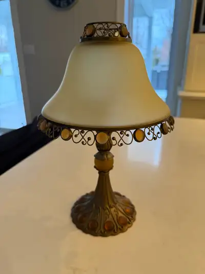 *** PartyLite Retro Amber Beaded Tea Light Lamp ***, View more