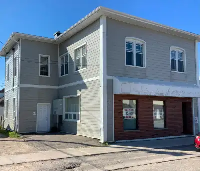 Prime location. Features 3 offices on main floor 2 basement offices. 2 upstairs apartment. Retrofit...