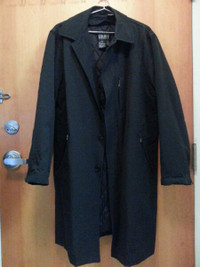 Authentic DKNY Men's Black trench coat medium size