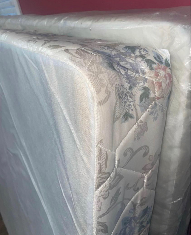 Beautiful Floral Queen Size Mattress Box Spring with Delivery in Beds & Mattresses in Mississauga / Peel Region